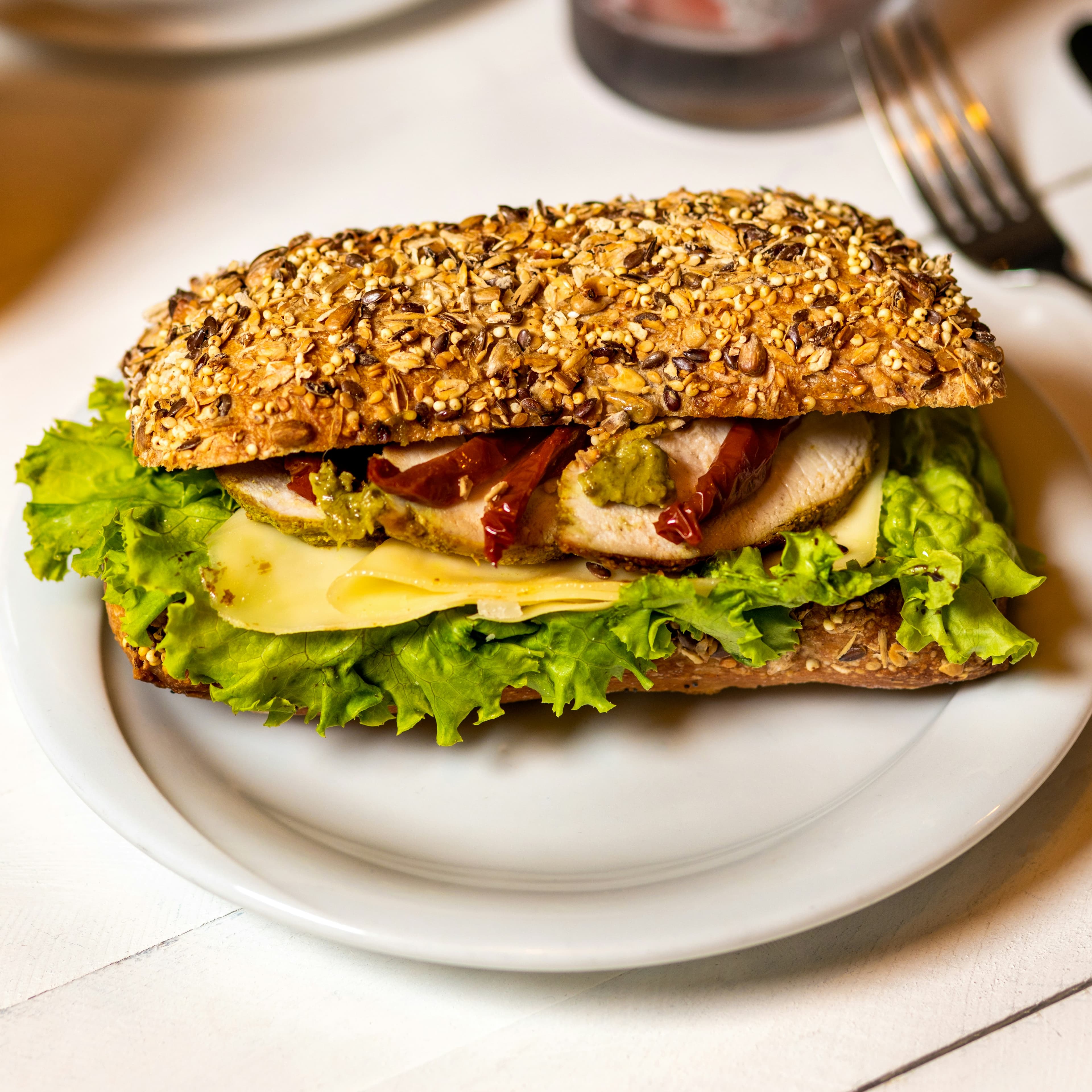Signature sandwich at Frontier Brews